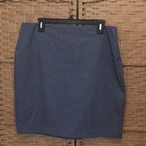 Knee-Length Dusty Blue Skirt